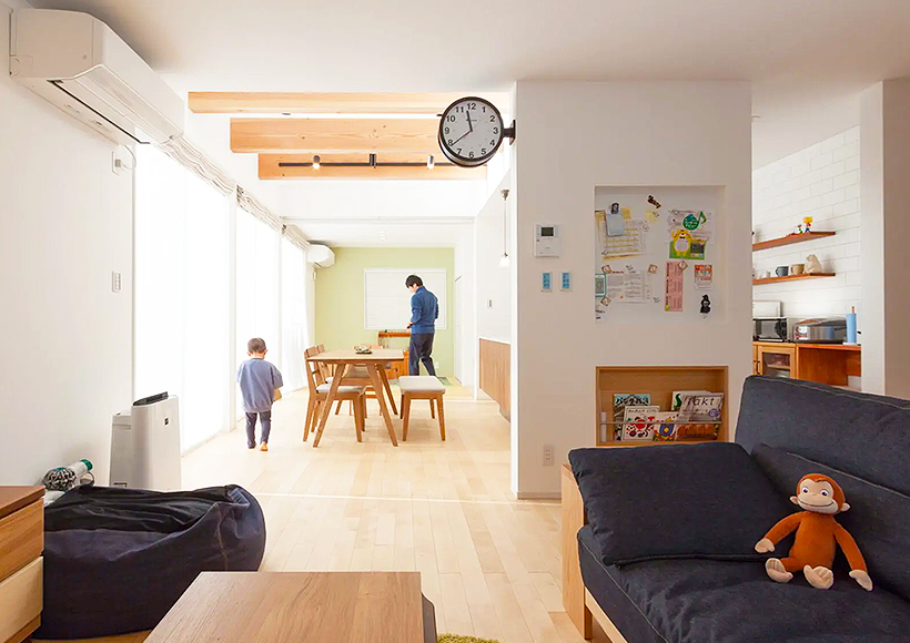 暮らしの変化に合わせて、住まい方を変えることができる可変性のある間取り。